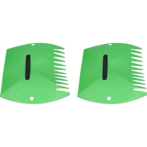 Paire de pelles à feuilles Gardenised, faciles à nettoyer et permettant un gain de temps. Pelles à feuilles manuelles pour le jardin et la cour. (1/5)