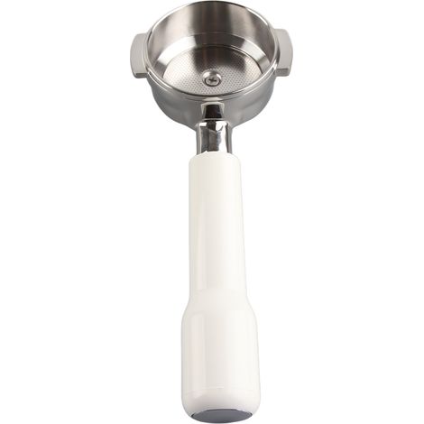 Porte-filtre à café 58 mm à bec unique, maille fine, acier inoxydable, poignée ergonomique, accessoire amovible pour machine à café, blanc (1/5)