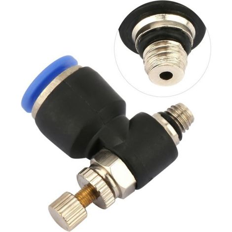 Raccord Pneumatique - Connecteur Rapide Sl - Vanne En T - Diamètre Tube 6 Mm - Pour Système Aérien - 2 Pièces (1/4)