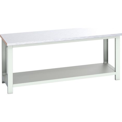 Bott 41003671.16V Cubio Bench with Shelf, Steel Clad Top 2000x 750mm BOT41003671