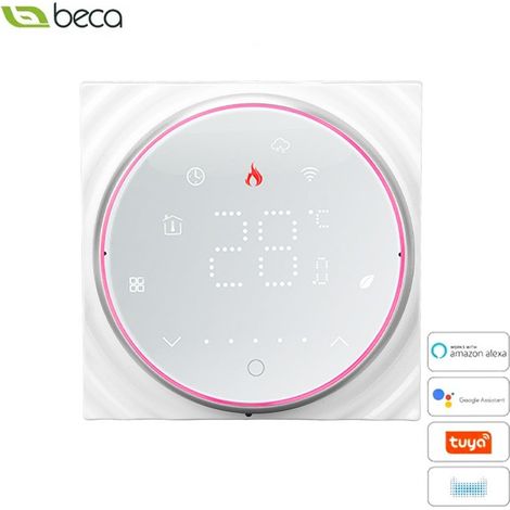 Termostato Rotondo Smart WiFi Beca BHT-6001GCLW  Bianco (1/5)