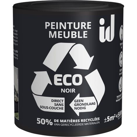 Peinture ECO pour boiseries et meubles - noir 500ml - ID PARIS (1/3)