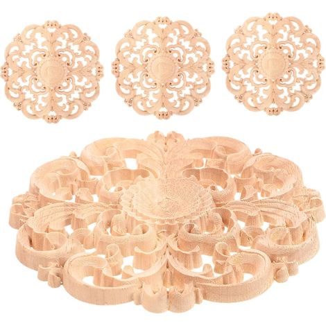 ULTECHNOVO Autocollants décoratifs en bois sculpté pour meubles (1/5)