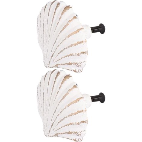Poignées de tiroir Baluue Vintage en forme coquillage, lot 2 (1/5)