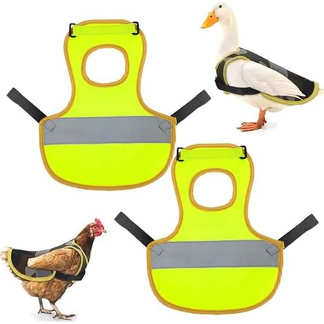 Huhn Weste, YouXiaor 2 pièces Hühnersattel étanchee Hühnersattel-Sicherheitsweste pour Hühner Pet Reflective Vest Huhn (1/5)