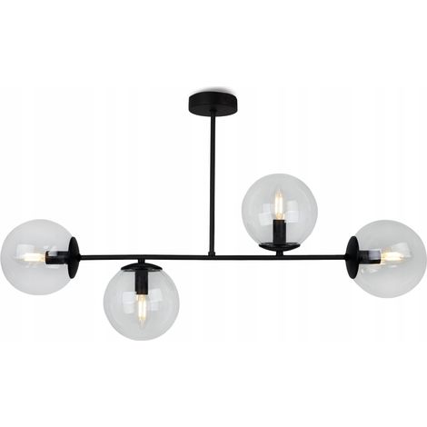 LAMPADA A SOSPENSIONE MODERNA CON SFERE DI VETRO E LAMPADARIO A LED