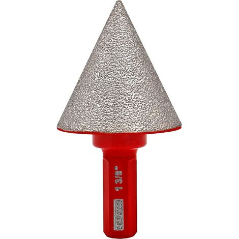 35mm Diamond Chamfer Bits with Hex Shank to enlarge, trim and shape existing holes in granite, marble and porcelain tiles. (1/5)