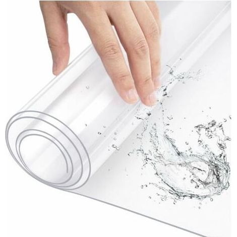 Nappe transparente en PVC imperméable – Épaisseur 1mm – Protection contre rayures et taches – Dimensions 90x160cm (1/5)