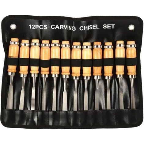 Professional Carving Wood Chisels - BOH - 12 Pcs - Woodworking Engraving Carving DIY (1/4)