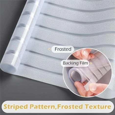 Film de fenêtre givré, Verre décoratif Statique, confidentialité Anti-UV, Couverture Porte Non adhésive for la Maison pour Salle de Bain et Bureau(60x200cm) (1/5)