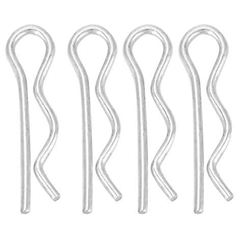 Clips de retenue R Attache mécanique Cheveux Ressort Goupilles Zinc Plaqué Fixation Goupille Attache Tracteur Clip Acier Inoxydable 304 Voiture Couvert R Pièces d'Attache Ensembles (1.6 28mm30pcs)