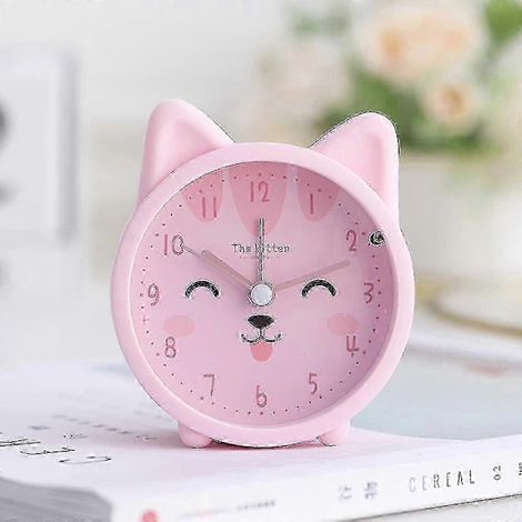 Digitaler Kinderwecker mit niedlichem Katzenmotiv und Nachtlicht (1/4)
