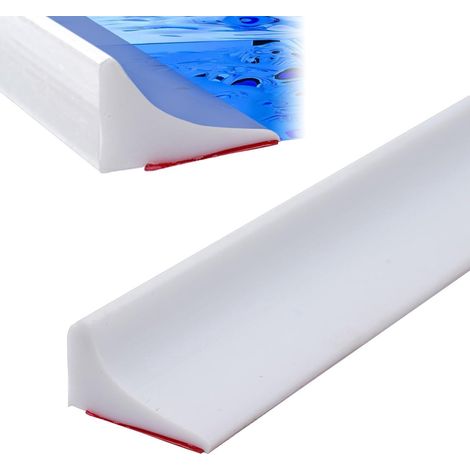 Bouchon d'évacuation d'eau en silicone - Bloque-eau de douche - 200 cm - Blanc (1/5)