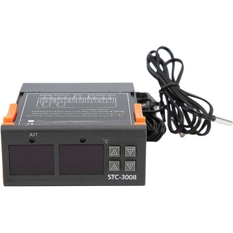 STC-3008 Digitaler Temperaturregler mit Dual-Display und Dual-NTC-Sonde (DC12V)