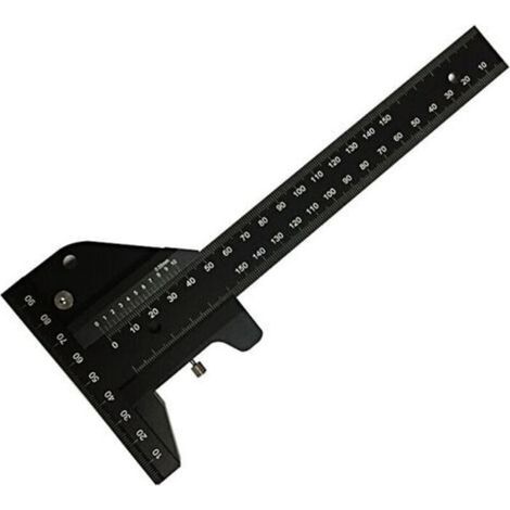 Règle de traçage en T multifonctionnelle en aluminium pour menuiserie, 0-280 mm, précision 0,02 mm, outil de travail du bois (1/5)