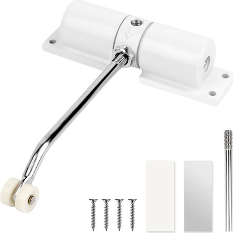 Réglable Ferme Porte à Ressort pour Portes, Ferme-Porte à Ressort Fermeture, Alliage d'Aluminium Ferme Porte, Ferme-Porte Automatique Ajustable, pour le Bureau à Domicile
