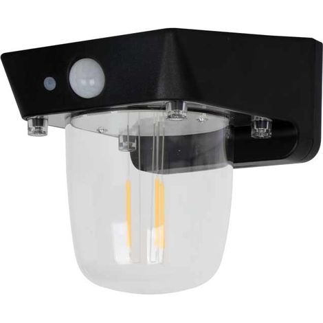 Faro Led Solare Da Parete 1,2W 120LM 3000K Rotondo Trasparente Interrrutore 3 Modalità (1/3)