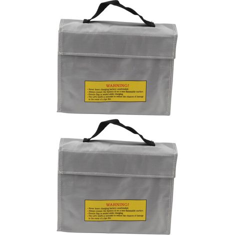 Sacs de sécurité ignifuges pour batteries lithium, anti-explosion en PVC renforcé, isolation étanche pour transport et stockage (1/5)