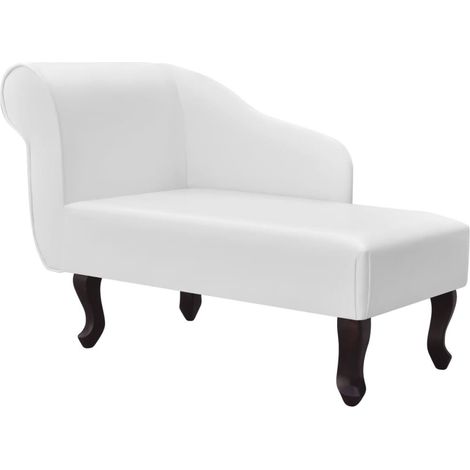 Bain de soleil Moderne  Chaise longue  Transat Blanc Similicuir GF89403 (1/5)