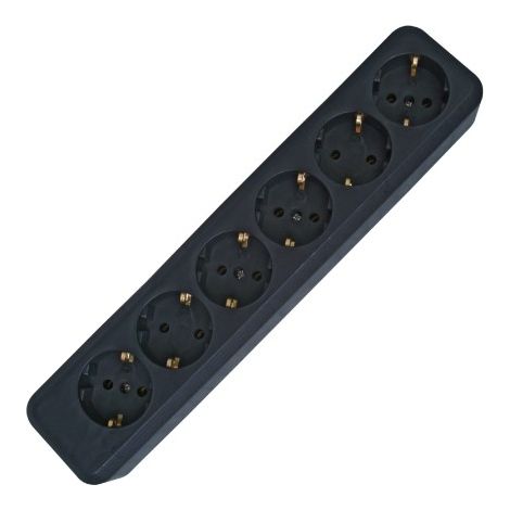Kopp 129405003 Multipresa 6 scomparti Nero 1 pz.