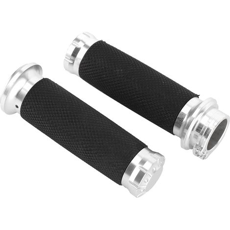 Motorradlenkergriffe, Aluminium und Gummi, Zubehör kompatibel mit VRSC XL XR 96-13, silber (1/5)
