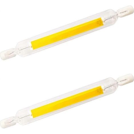 Ampoule LED R7s 10 W, filament COB 118 mm, blanc froid 6000 K, 220 V, culot double J118, tube linéaire LED, diffusion à 360°, non dimmable, lot de 2 (1/5)