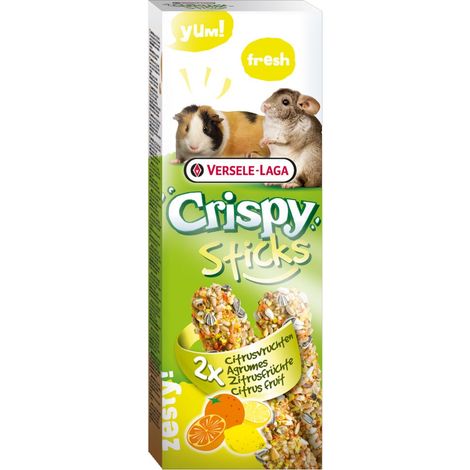 Crispy Sticks Guinea Pigs-Chinchillas Citrus Fruit, 2 piezas 110g (1/5)
