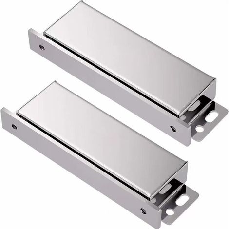 Chiusura magnetica per porte, 2 pezzi, in acciaio inossidabile, potente chiusura magnetica per ante di armadi e mobili, magnete robusto e resistente, supporta fino a 40 kg, ideale per cassetti, porte (1/4)