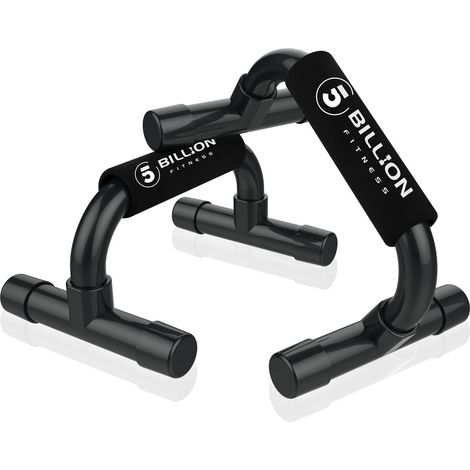 Poignée de Pompe Poitrine Abdominale Exercice - Push Up Bars Stand Sports Accueil Salle de Gym Exercise Exercices de Formation - Antidérapantes Mousse Poignée Black (1 Paire) (1/5)