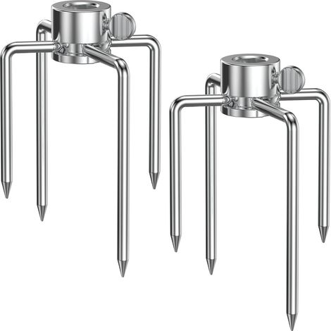 Pinza Para Carne - Horquilla Para Asador De Acero Inoxidable - Diámetro 11,5 Mm - Para Parrilla Y Asador Rotativo - Pack De 2 (1/5)