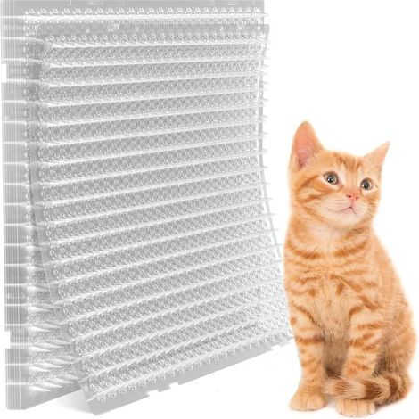 Tapis Anti-Chat 10 Pièces - Tapis Répulsif à Pointes pour Extérieur/Intérieur 42cm×32cm, Protège Meubles Canapés Plantes des Griffes de Chat, Durable Anti-Déchirure (1/5)