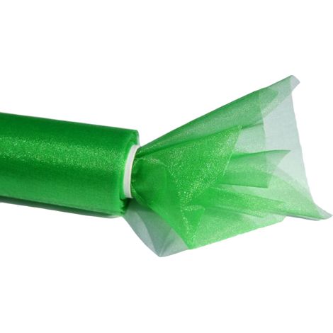 Organza decorativa 48 cm, 1 rotolo, verde (1/2)