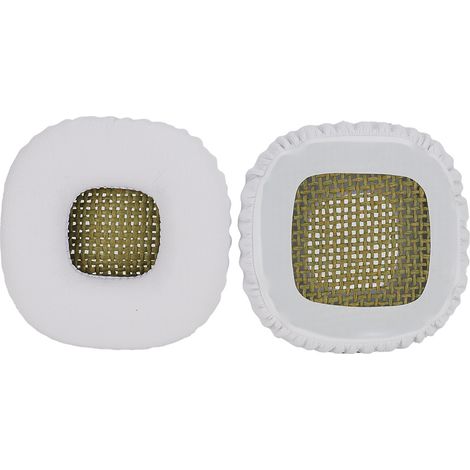 Cache écouteur blanc en coton pour casque Marshall Major, coussinets de remplacement, oreillettes souples (1/5)