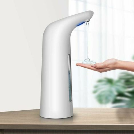 Distributeur de savon à capteur, distributeur de savon à capteur infrarouge sans contact 400 ml, distributeur de savon automatique avec capteur de mouvement IP67, conception étanche profonde, distribu (1/5)