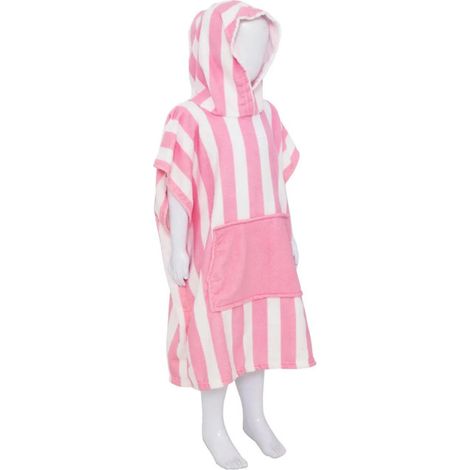 Poncho de Plage Enfant "Wili" 55x70cm Rose (1/4)