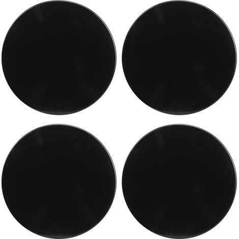 Fockety 4er-Set Radnabenkappen, Außendurchmesser 68 mm, aufsteckbare Metall- und Kunststoff-Radnabenkappen, Auto-Radnabenkappen zum Aufstecken (Schwarz)