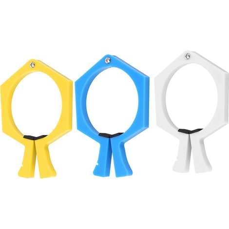 Pince de fixation en ABS pour gobelets et verres de 590 ml (20 oz), lot de 3 (jaune, bleu, blanc). (1/5)