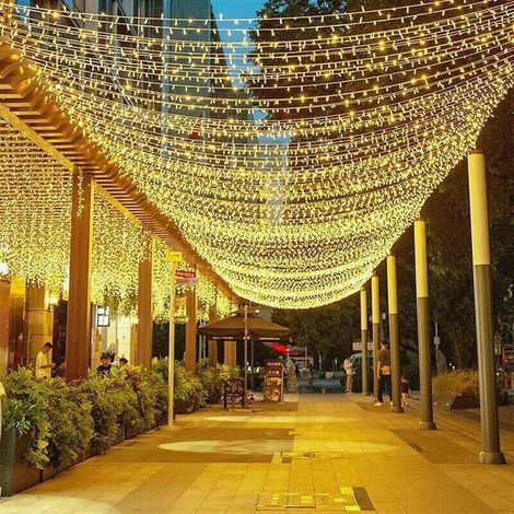 100M 1000 LED （Blanc chaud） Guirlande Lumineuse Carnaval Mariage Extérieur Jardin Intérieur Éclairage (1/4)