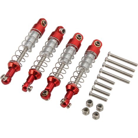 Paar 60-mm-Stoßdämpfer aus Aluminiumlegierung für WPL C14 C24 MN D90 99S RC-Modelle – Rote Modifikationsteile (1/5)