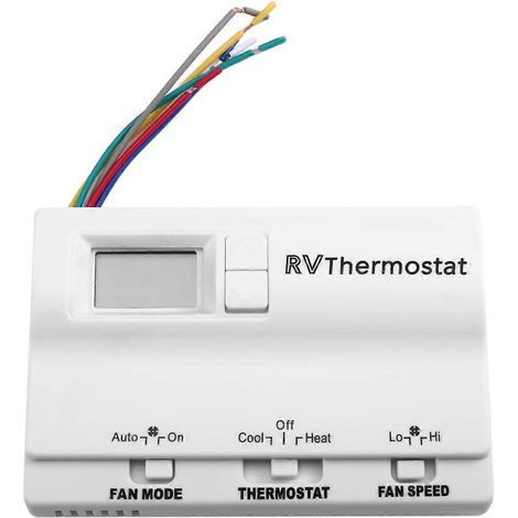 Wandmontierter Heizungs- und Klimaanlagenthermostat für Wohnmobile, Thermostatschalter, Klimaanlagenthermostat 8330D3351 für Wohnmobile, weiß (1/5)