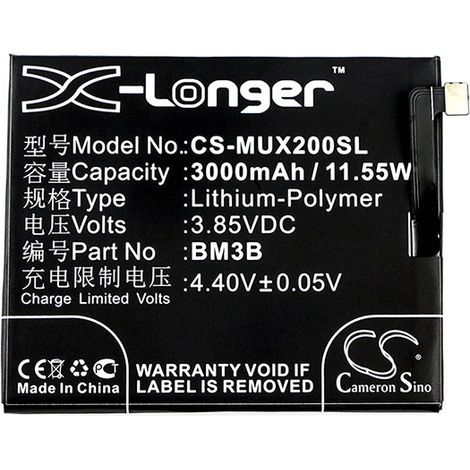 NX - Batterie téléphone, smartphone, GSM pour Xiaomi 3.85V 3000mAh - BM3B (1/2)