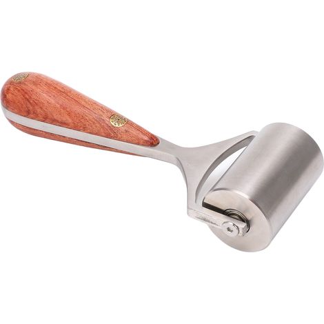 Rouleau à bords de cuir, ceinture à outils en cuir haute dureté, résistante à l'usure et à haute résistance, avec manche en bois.
