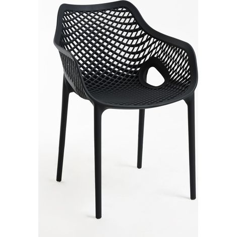 Sillas Comedor - Silla Kusin con Brazos - Negro (1/5)