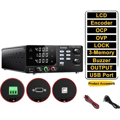 Fuente de alimentación de CC programable, con múltiples interfaces de comunicación, R-SPS4001SR (1/2)
