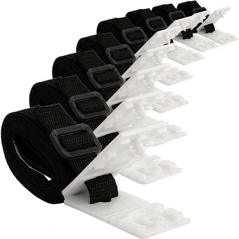 Kit de fixation pour bâche solaire de piscine - 8 sangles de couverture solaire - Kit de sangles pour couverture solaire pour système d'enrouleurs Mobiles, bâches et couvertures de Piscine (1/4)