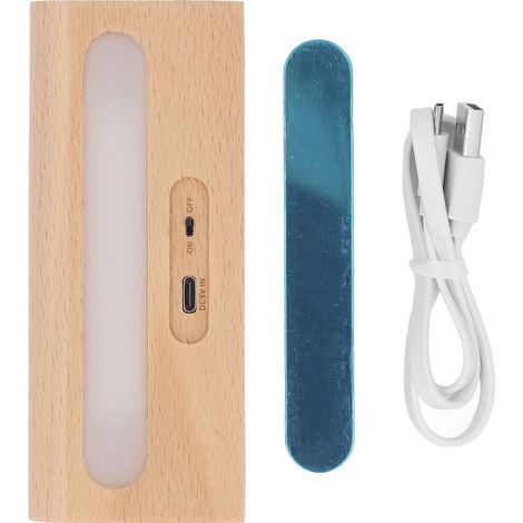 Ortviai Applique murale solaire magnétique en bois avec capteur de luminosité, IP65, pour porche, balcon et terrasse (1/5)