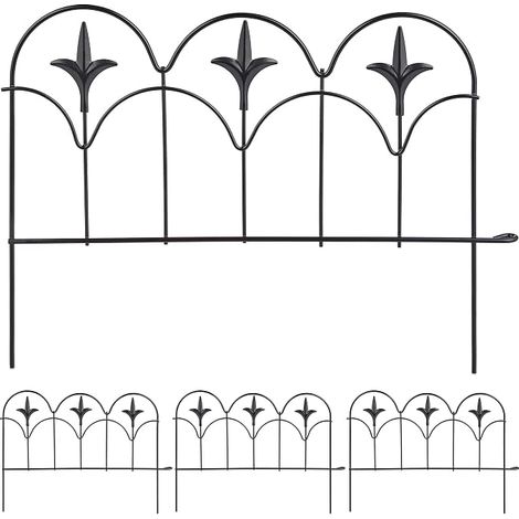 Garden Edging Metal Design Black (1/5)