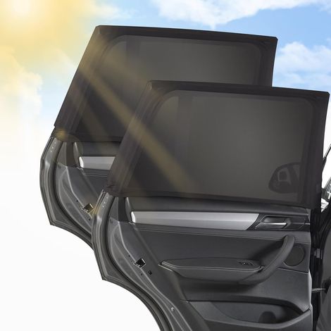 Pare Soleil Voiture Bébé, 2Pcs Chaussette Voiture Soleil pour Enfants et Animaux, Taille Universelle pour Plupart des Voitures, Protection Fenêtre Latérale Voiture,Pare Soleil Voiture Arriere (1/5)