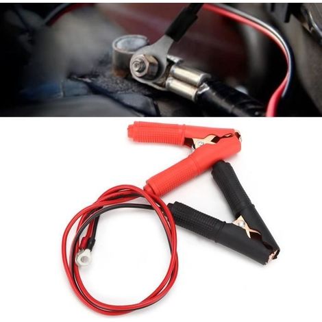 Qiilu Câble de pince de batterie Câble de Serrage de Batterie de Voiture 12-24V 30A Accessoire de Fil de Cavalier auto coffret (1/4)