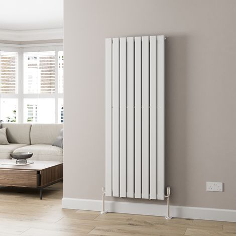 1600x605mm Designer Radiator Vertical White Flat Panel Rads Double Panel (1/5)